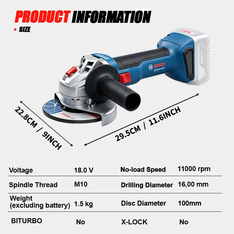 BOSCH GWS 18V-8 Akku-Winkelsch – Tools Heavy Equipment Bewertung und Preis